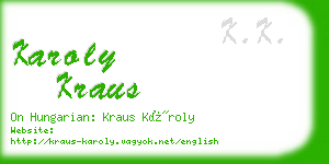 karoly kraus business card